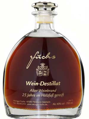 Alter Weinbrand – Traube + Flasche