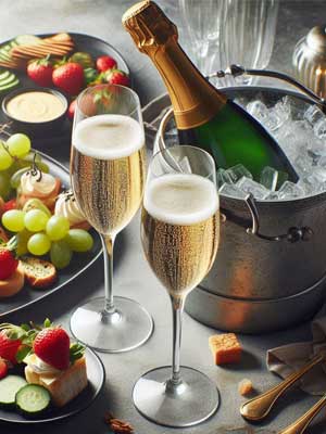 Süßer Sekt eignet sich wunderbar zum Anstoßen