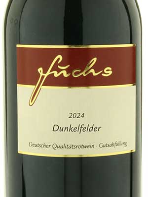 Dunkelfelder süß – Etikett