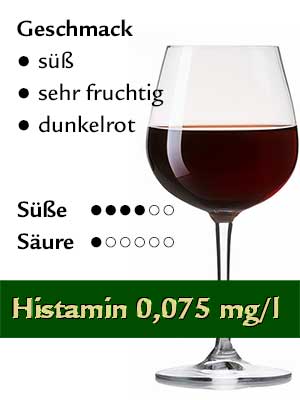 Dunkelfelder süß, histamingeprüft – Geschmack
