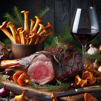 Reh- oder Hirschkeule