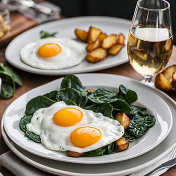 Spiegelei mit Spinat