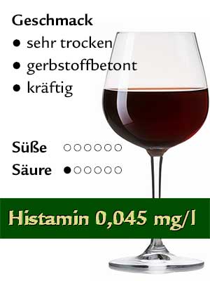 Fuchs Cuvée «J» trocken,  histamingeprüft – Geschmack