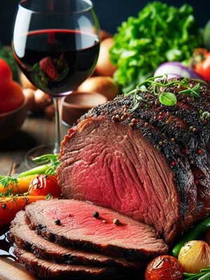 Fuchs Rotwein feinherb – zum Essen