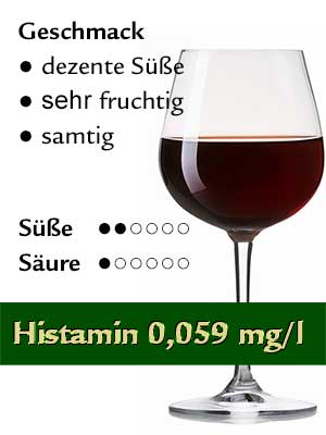 Fuchs Rotwein feinherb, histamingeprüft – Geschmack