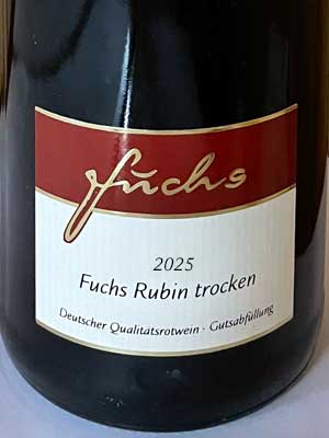 Fuchs Rubin trocken – Etikett