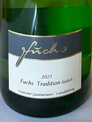Fuchs Tradition Semi-Sweet – Etikett