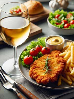 Fuchs Tradition Riesling halbtrocken – zum Essen