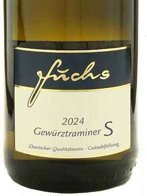 Gewuerztraminer «S» Sweet – Etikett