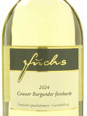 Grauer Burgunder feinherb – Etikett
