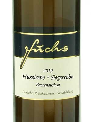 Huxelrebe + Siegerrebe Beerenauslese edelsüß – Etikett