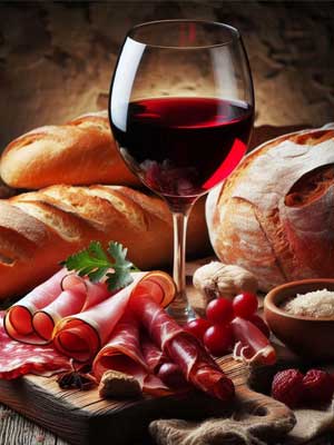 Merlot feinherb – zum Essen