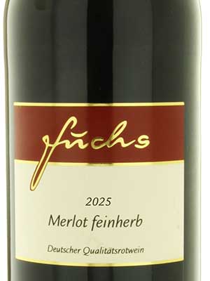 Merlot feinherb – Etikett