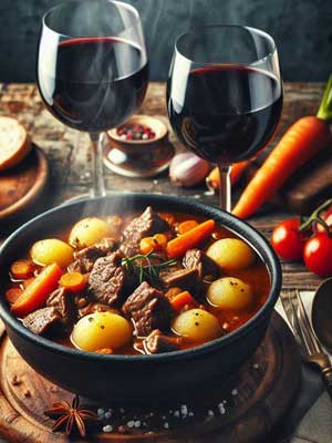 Merlot feinherb – zum Essen