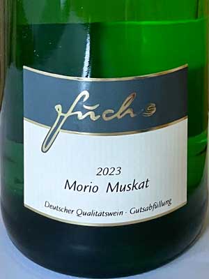 Morio-Muskat lieblich – Etikett