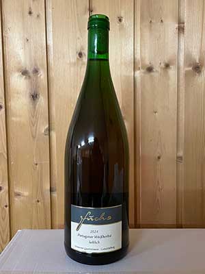 Portugieser Weißherbst lieblich – Traube + Flasche