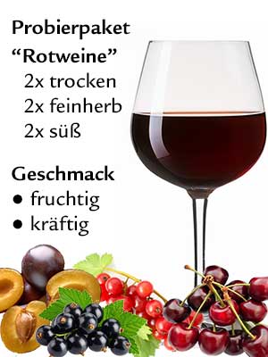 Wein-Geschenk- und Probierpaket “Rotweine” – Geschmack