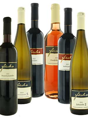 Wein-Geschenk- und Probierpaket “Liebliche + süße Weine” – Traube + Flasche