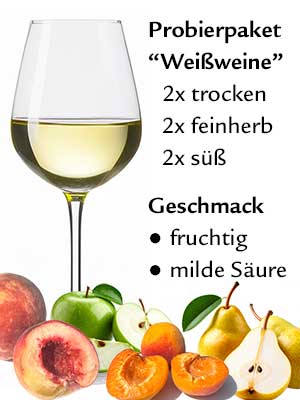 Wein-Geschenk- und Probierpaket “Weißweine” – Geschmack