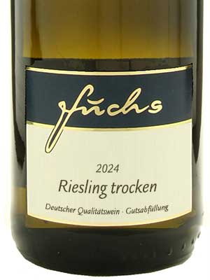 Riesling trocken – Etikett