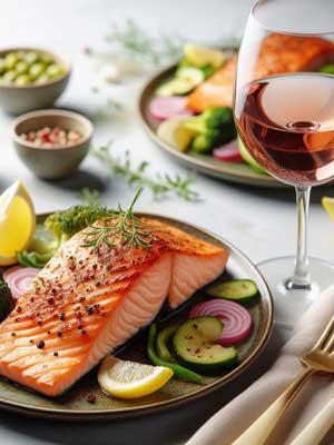 Rosen­­muskateller Rosé trocken – zum Essen