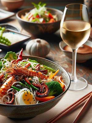 Scheurebe lieblich – zum Essen