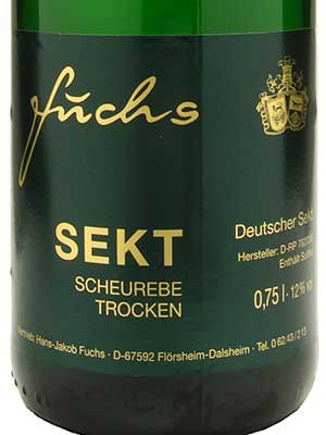 Scheurebe Sekt trocken – Etikett