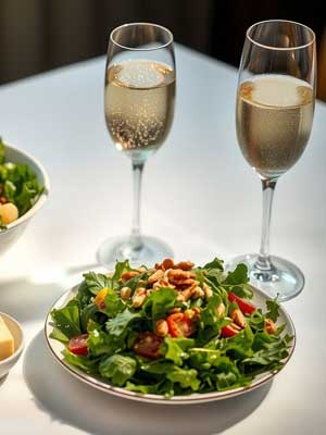 Scheurebe Sekt trocken, histamingeprüft – zum Essen