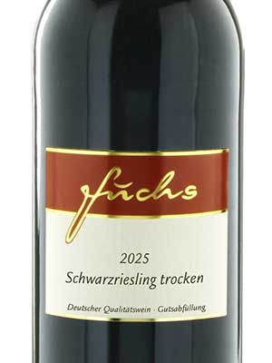 Schwarzriesling trocken – Etikett