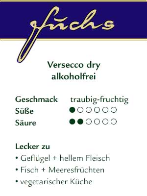 Versecco dry – alkoholfreier “Sekt”, naturtrüb – Geschmack