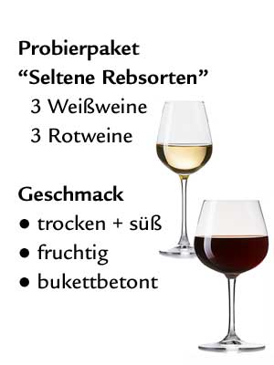 Wein-Geschenk- und Probierpaket “Seltene Rebsorten” – Geschmack